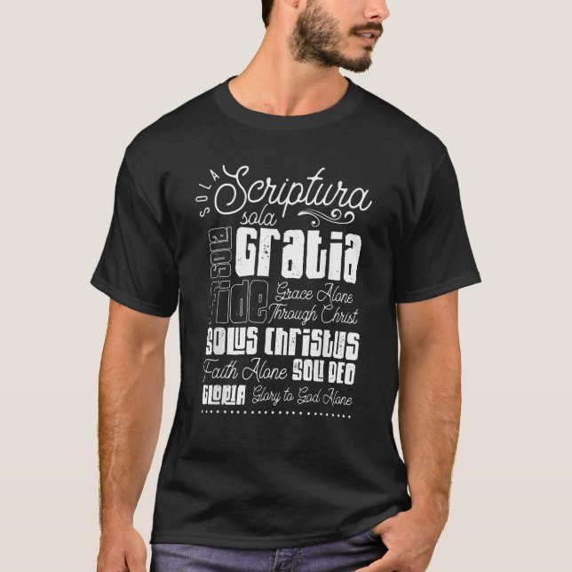 Camiseta Reforma cristiana protestante Sola Scriptura 5 (Anverso)