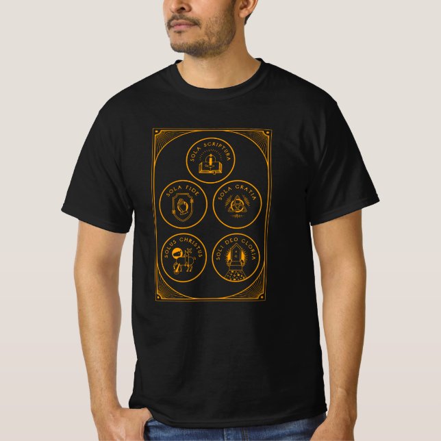 Camiseta Reforma protestante Sola Scriptura 5 Solas (Anverso)