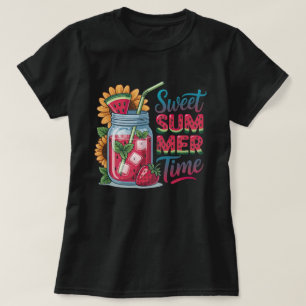 Camiseta refrescante de bebida de sandía de tiempo