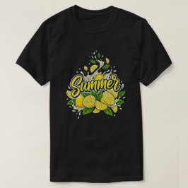 Camiseta Refrescante limón de verano Salpicadura de frutas