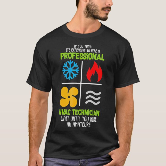 Camiseta Refrigeración de calefacción HVAC profesional de t (Anverso)