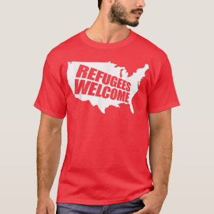 Camiseta Refugiados Bienvenidos A Ee.Uu. Protesta Para Apoy