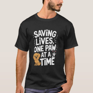 Camiseta Refugio de Animales Diseño de Mascotas Salvavidas 