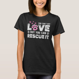 Camiseta Refugio de animales No puedes comprar amor, pued