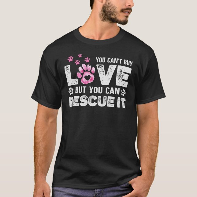 Camiseta Refugio de animales | No puedes comprar amor, pued (Anverso)