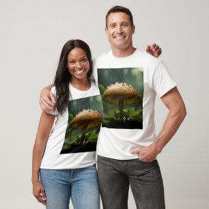 Camiseta Refugio en el Día de las Lluvias: Ranas refugiándo