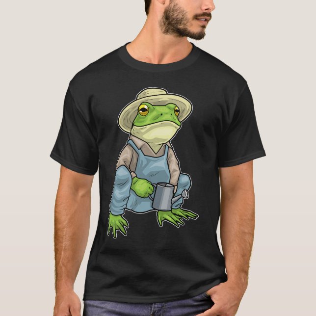 Camiseta Regadera de granjero de ranas Granja (Anverso)