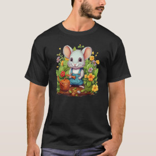 Camiseta Regadera Divertida con Ratón de Jardinería para Hi