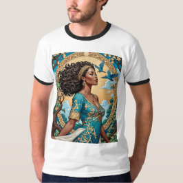 Camiseta Regal Black Queen Art Nouveau T-Shirt