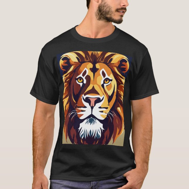 Camiseta "Regal Geometric Lion T-Shirt Collection" (Anverso)