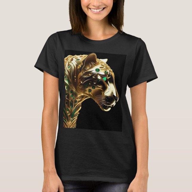 Camiseta Regal Grace: El jaguar de oro adorado con esmerald (Anverso)