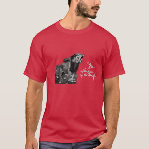 Camiseta "Regal Lion Roar Tee - 'Tu Susurro es suficiente'"