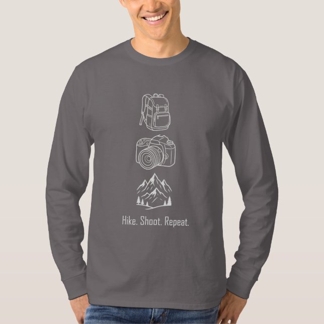 Camiseta Regala Hike Shoot Repeat – Regalo de fotografía de (Anverso)