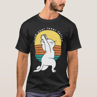 Camiseta Regala tu gato interior retro yoga
