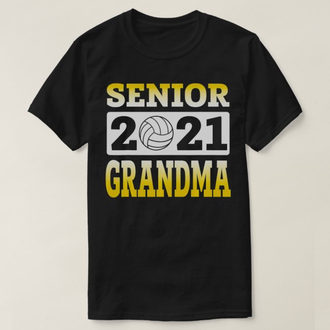 Camiseta Regalo 2021 De La Abuela De Voleibol Senior Para E (Diseño del anverso)