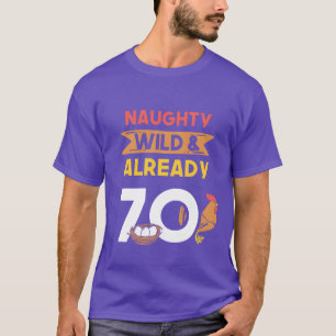 Camiseta Regalo 70 años cumpleaños mujeres Pollo divertido