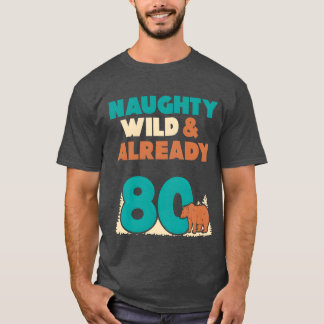Camiseta Regalo 80 años cumpleaños mujer Oso niña