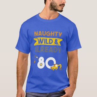 Camiseta Regalo 80 años cumpleaños mujeres Excavadora retro