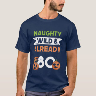 Camiseta Regalo 80 años cumpleaños mujeres Halloween Calaba