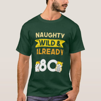 Camiseta Regalo 80 años cumpleaños mujeres Hamster chica