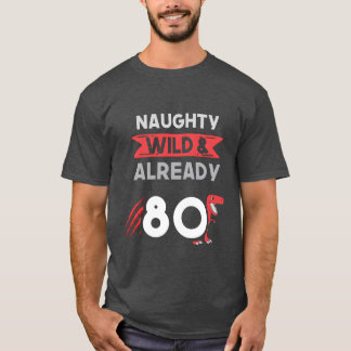 Camiseta Regalo 80 años cumpleaños mujeresreyrannosaurus re