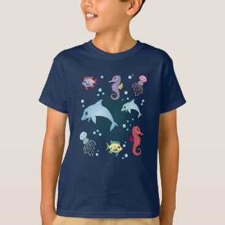 Camiseta Regalo acuario de animales marinos de la vida mari
