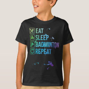 Camiseta Regalo acuático de repetición de sueño de Badminto