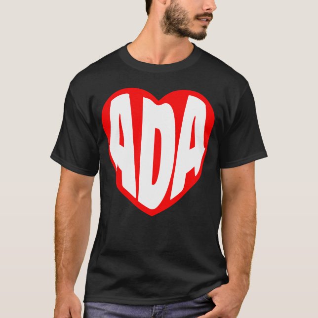 Camiseta regalo Ada en mi Corazón (Anverso)