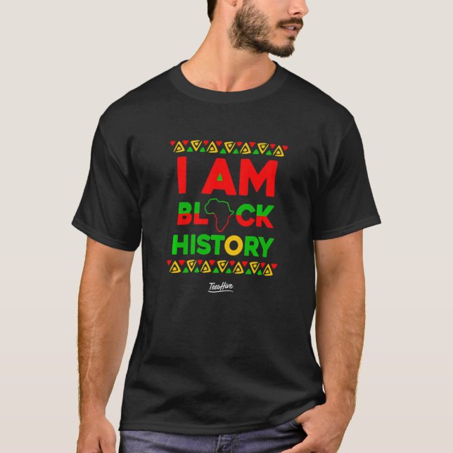 Camiseta Regalo afroamericano regalo afrocéntrico soy negro (Anverso)