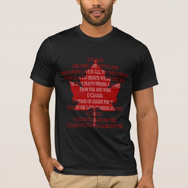Camiseta Regalo Anthem Canadá Souvenir Canadá (Anverso)