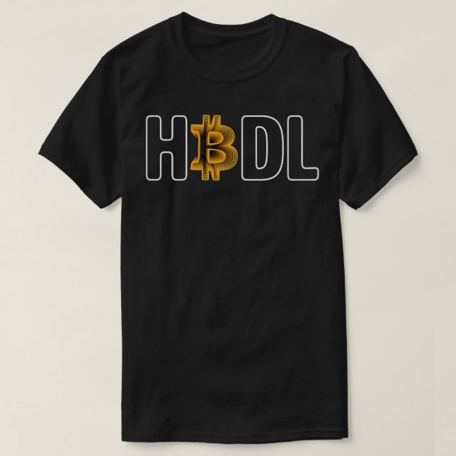 Camiseta Regalo artístico moderno en oro de Bitcoin (Diseño del anverso)