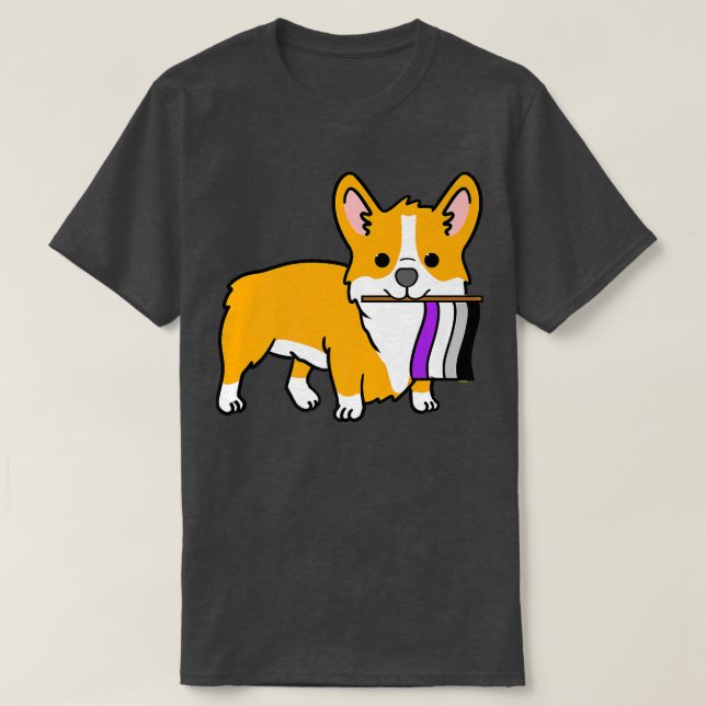 Camiseta Regalo Aseual Ace Pride Corgi  (Diseño del anverso)
