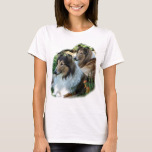 Camiseta Regalo áspero del collie del arte