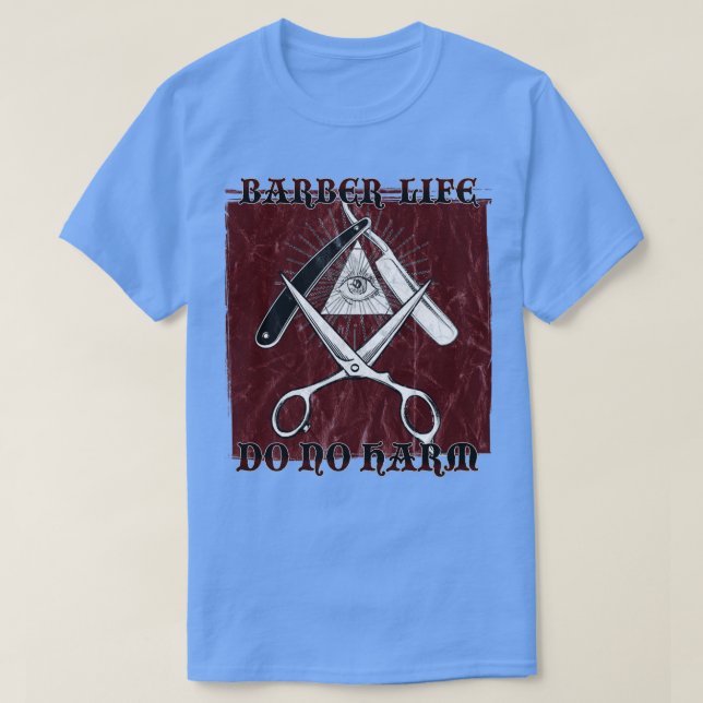 Camiseta Regalo Barber Illuminati Todos Los Que Ven Ojos No (Diseño del anverso)