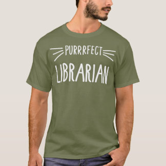 Camiseta Regalo bibliotecario Cute Perfecto Gato Lover