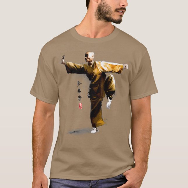 Camiseta Regalo blanco Shaolin Kung Fu para hombres mujeres (Anverso)