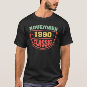 Camiseta Regalo Clásico De Noviembre De 1990 Para Los Nacid