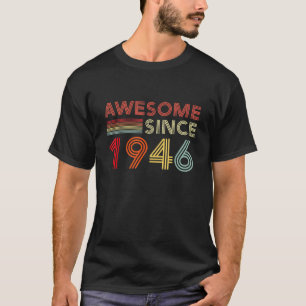 Camiseta Regalo Clásico Nacido en 1946 De 80 Años Hecho en
