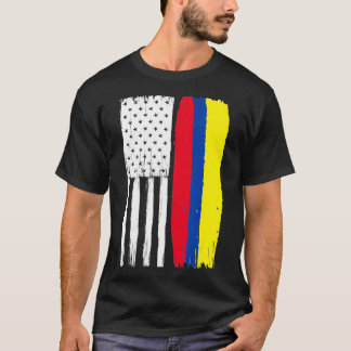 Camiseta Regalo Columbian American Half Columbia Half Ameri