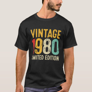 Camiseta Regalo Cumpleaños 42 42 Años Vintage 1980