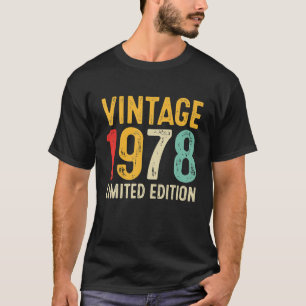 Camiseta Regalo Cumpleaños 44 44 Años Vintage 1978