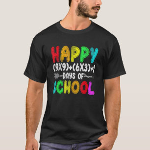 Camiseta Regalo de 100 días de escuela de fórmula matemátic