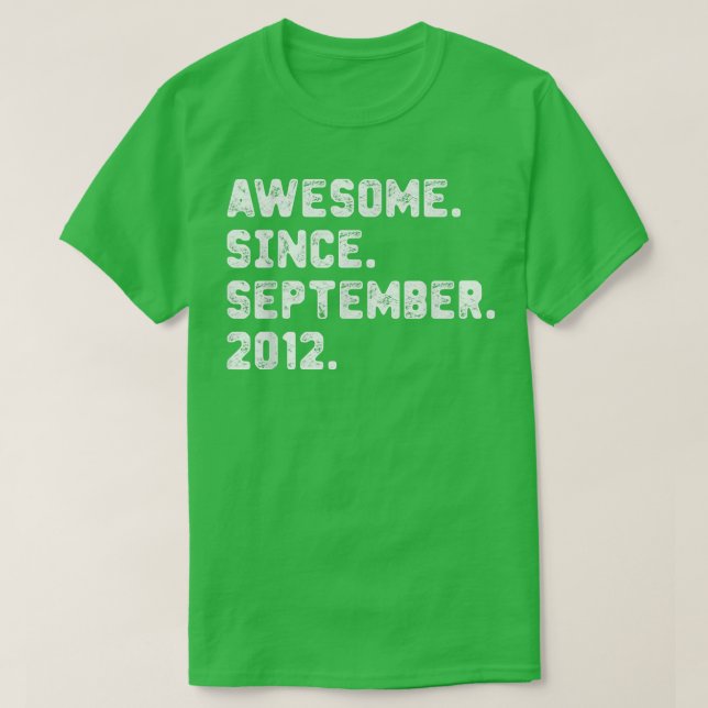 Camiseta Regalo de 10 años increíble desde septiembre de 20 (Diseño del anverso)