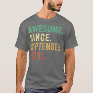 Camiseta Regalo de 11 años increíble desde septiembre de 20