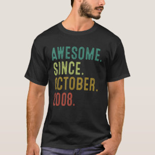 Camiseta Regalo de 14 años impresionante desde octubre de 2