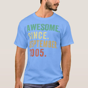 Camiseta Regalo de 17 años increíble desde septiembre de 20