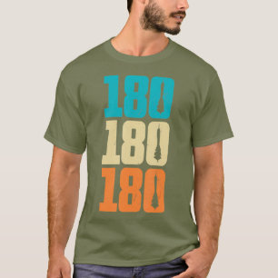 Camiseta Regalo de 180 dardos retro para artista