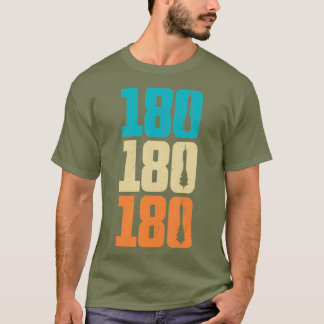 Camiseta Regalo de 180 dardos retro para artista