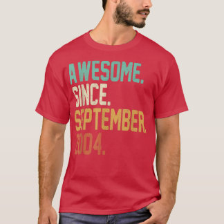 Camiseta Regalo de 18 años increíble desde septiembre de 20