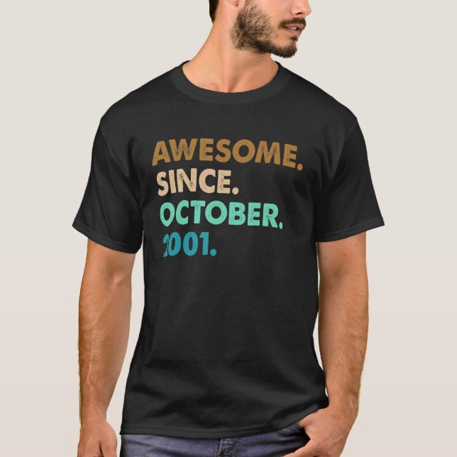 Camiseta Regalo de 21 años impresionante desde octubre de 2 (Anverso)